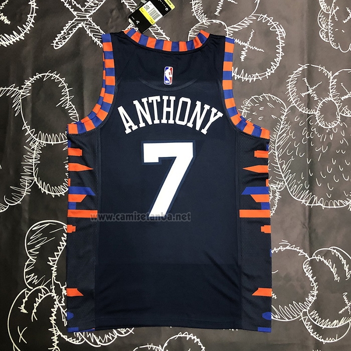 Camiseta New York Knicks Carmelo Anthony #7 Ciudad Edition 2019-20 Azul